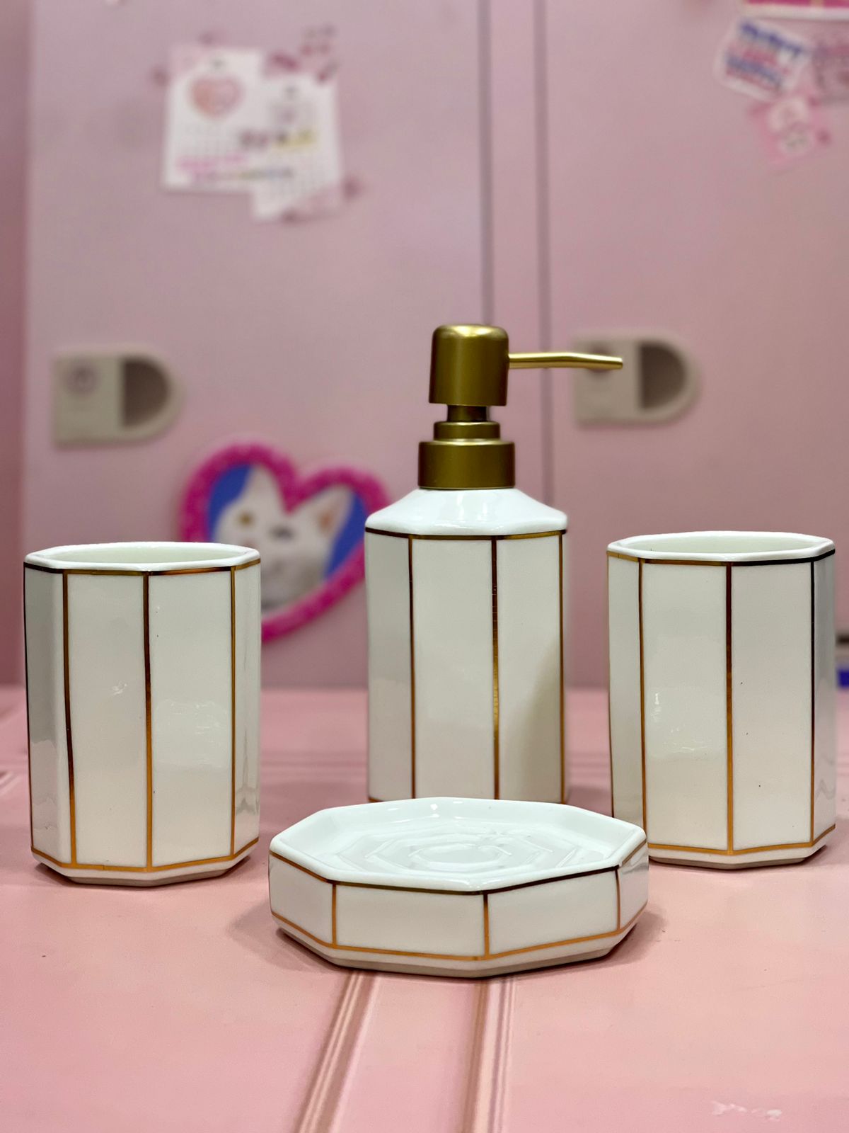 set de 4 piezas para baño